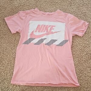 Nike Pink and Gray Graphic Tee